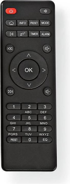 Produktbild Nedis Replacement Remote Control Suitable for: RDIN3000BK / RDIN4000BK / RDIN5000BK / RDIN5005BK Fix (Universal Fernbedienung, Infrarot)