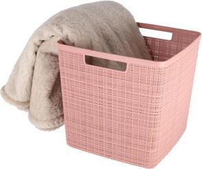 Produktbild Curver Jute Würfel Aufbewahrungskorb 17L Rose Dawn (4 x, 27 x 27 x 28 cm)