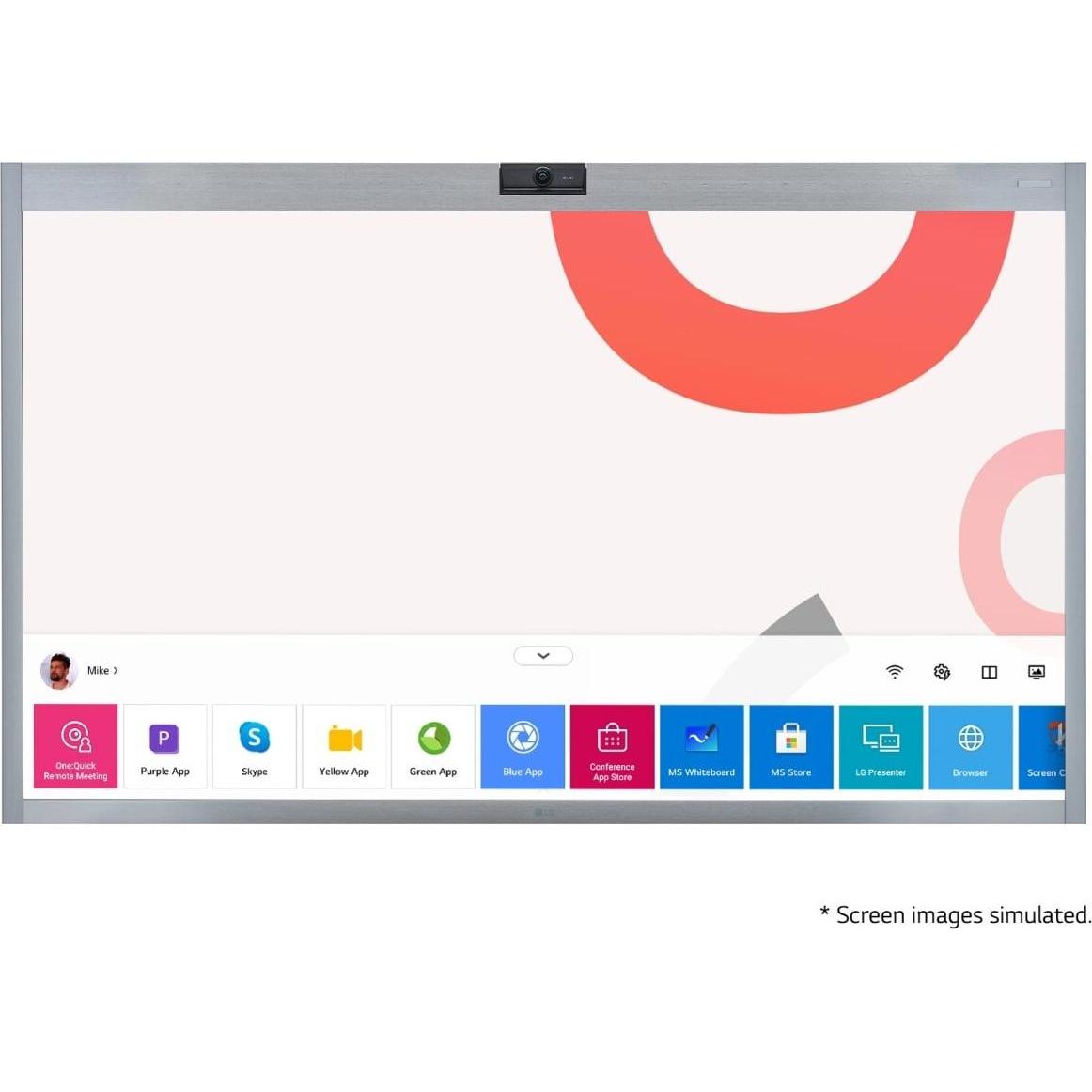 LG One:Quick Works (3840 x 2160 Pixel, 55"), Digital Signage, Silber
