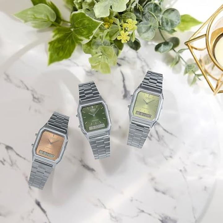 Produktbild Casio Damenuhr AQ-230A-9AMQYDF + BOX (Digitaluhr, Analoguhr, 28 mm)