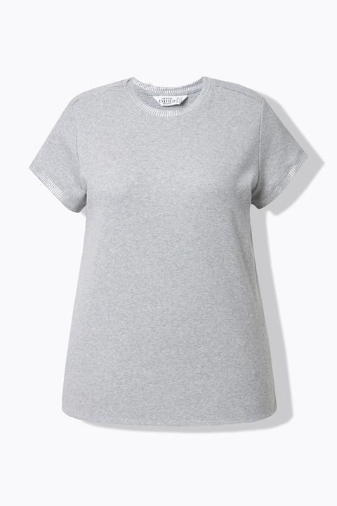 Produktbild Studio Untold Rippshirt, Classic Shape, Silverprint-Bündchen (54)