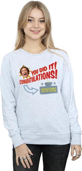 Actual product image Elf Womens/Ladies World's Best Coffee Sweatshirt (S)