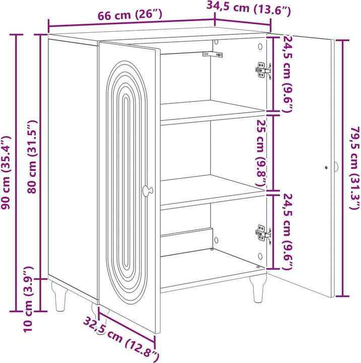 Produktbild vidaXL Sideboard-Aufbewahrung