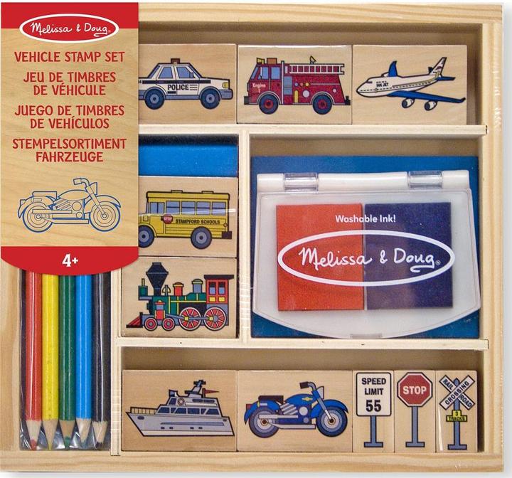 Actual product image Melissa & Doug Stamp Set vehicles