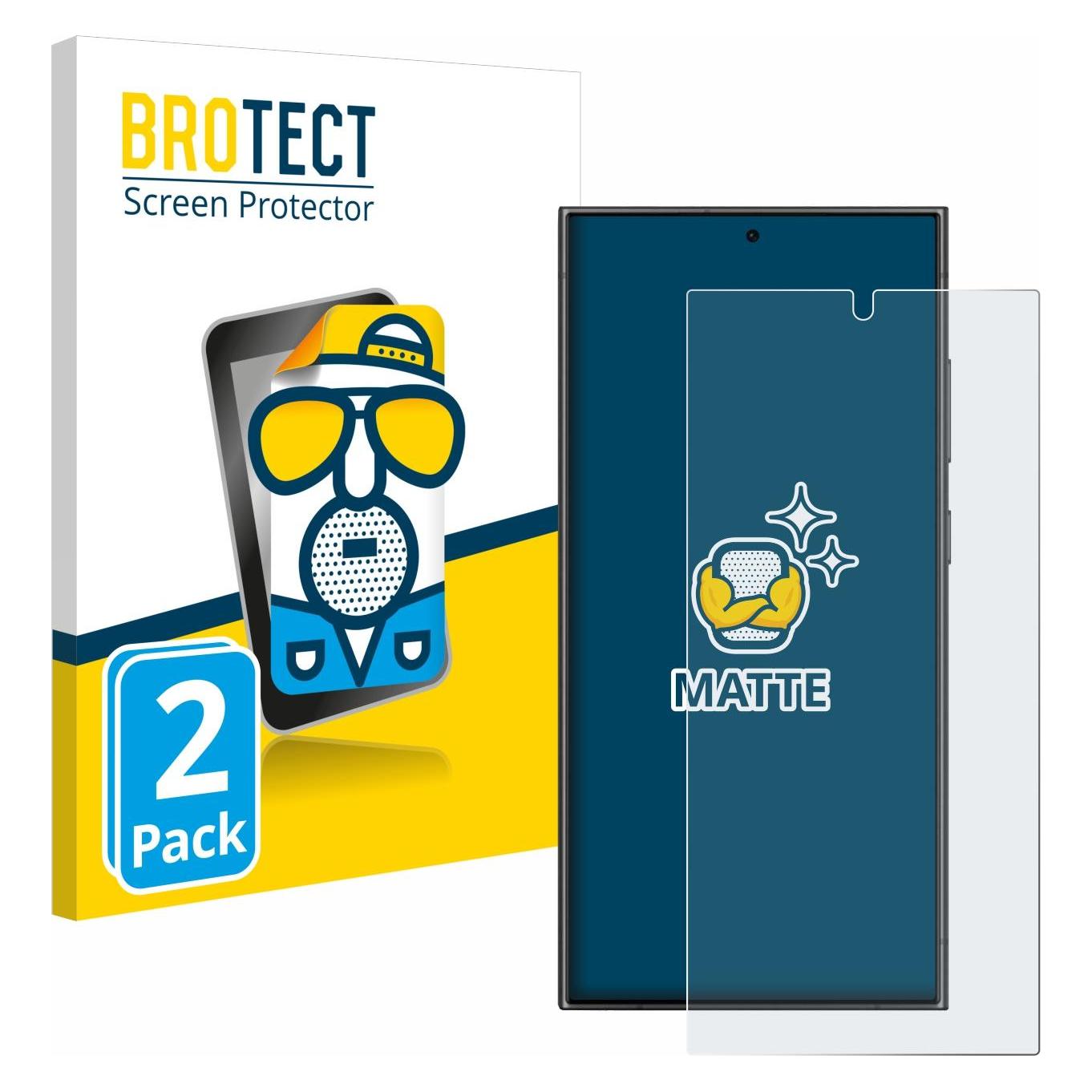 Brotect Entspiegelungs-Schutzfolie Displayschutz Matt (2 Stk., Samsung Galaxy S24+), Smartphone Schutzfolie, Grau