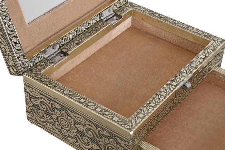 Image du produit Esprit Box-Schmuckkästchen Home Weiss Champagner Holz Aluminium 17,5 x 12,5 x 8,5 cm