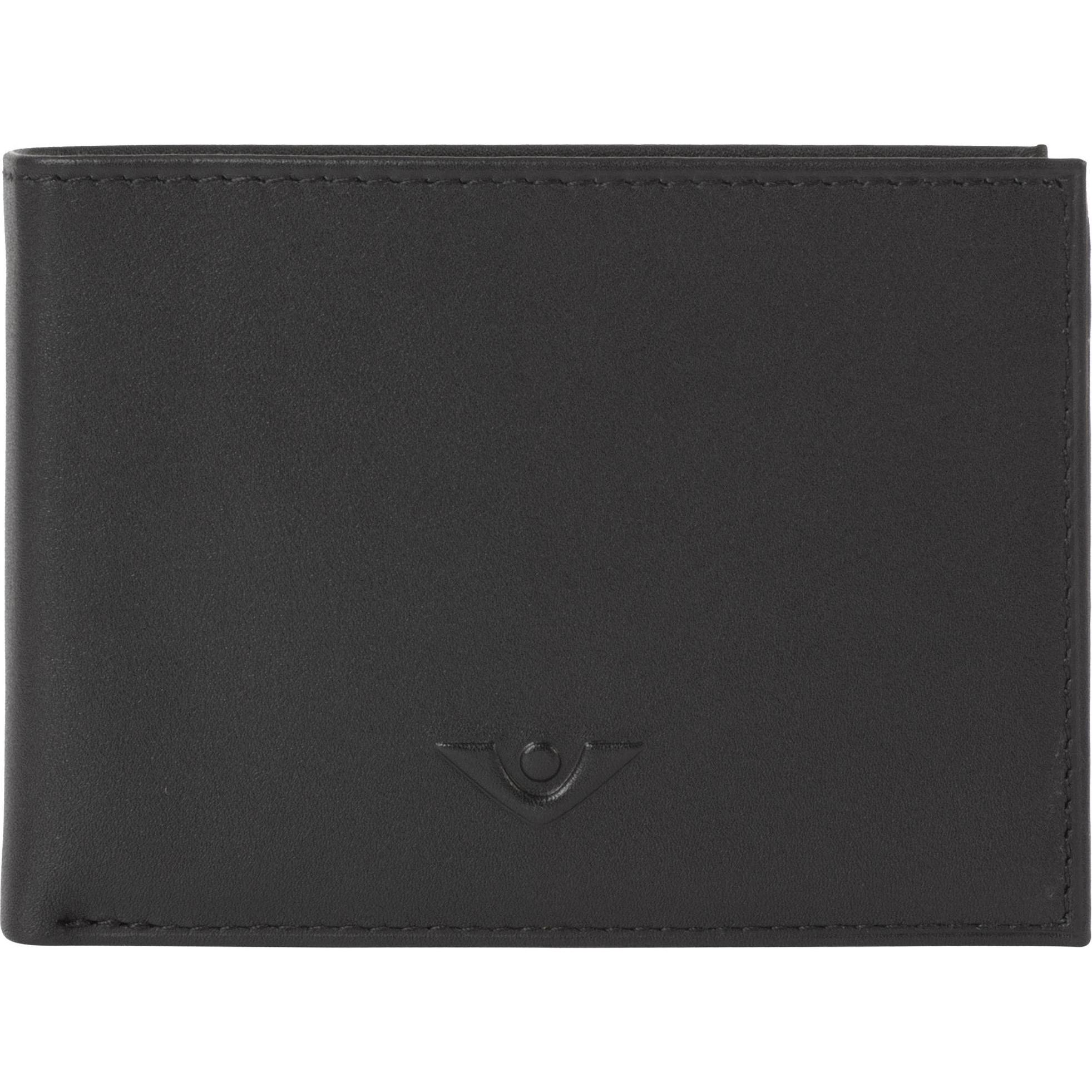 Voi, Herren, Portemonnaie, Soft Theo Geldbörse Leder 10 cm, Schwarz