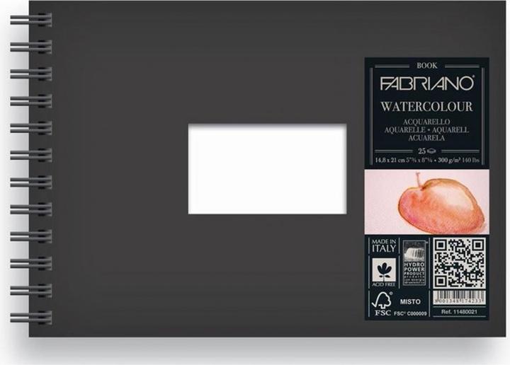Actual product image Fabriano Aquarellblock Spiralbuch (A5, Plain)