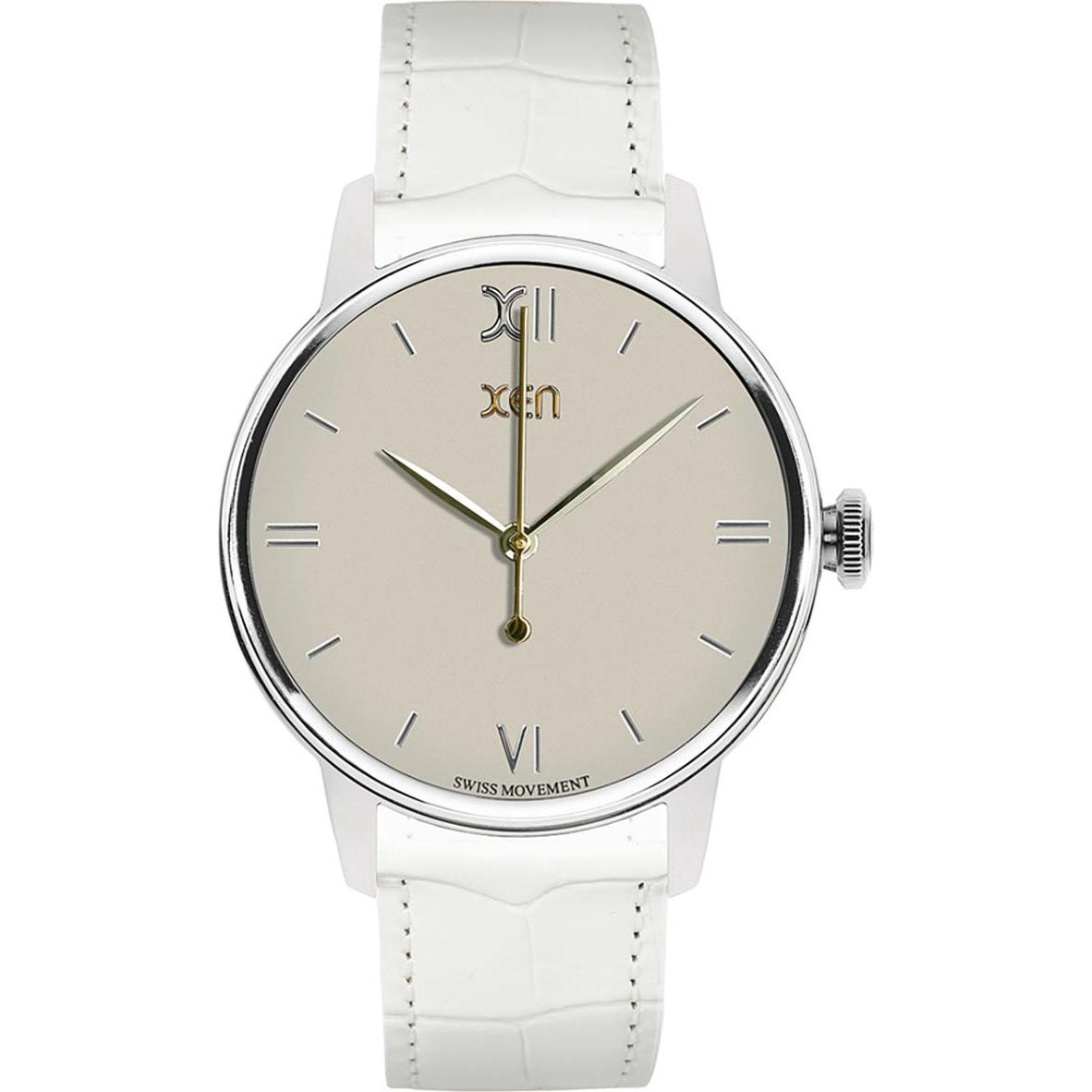 Xen, Armbanduhr, Armbanduhr Classic XQ0301, Weiss, (Analoguhr, 41 mm)