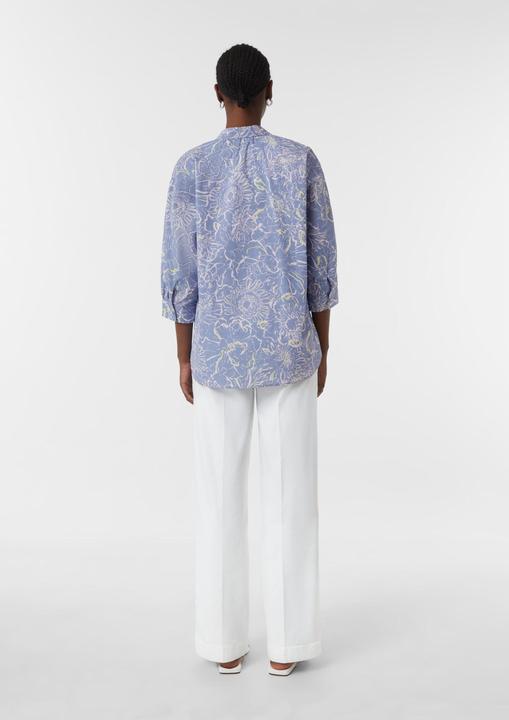 Produktbild Comma Bluse Hemdbluse mit All-over-Print und weitem 3/4-Arm (44)