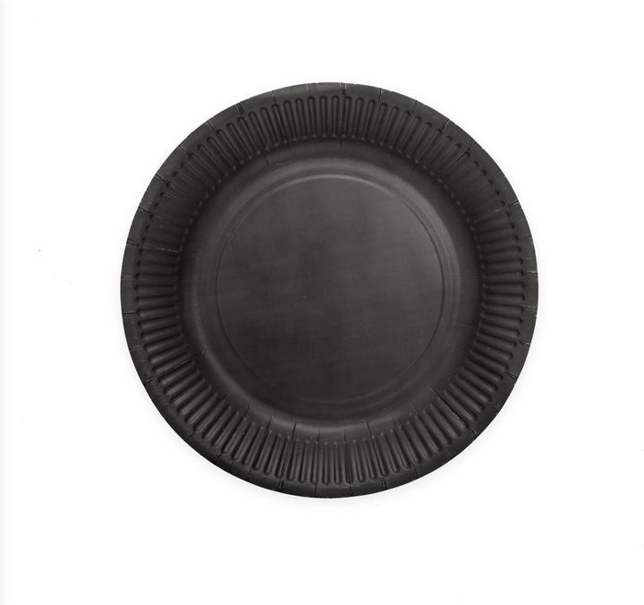 Actual product image Globos Europe Teller schwarz - 8 Stk. - Karton (8x)