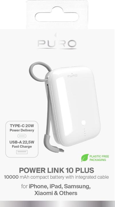 Actual product image Puro Powerbank (10000 mAh, 20 W, 37 Wh)
