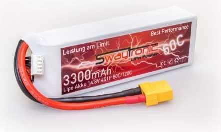 Immagine prodotto Swaytronic 4S 14.8V 3300mAh 60C/120C XT90 (14.80 V, 3300 mAh)