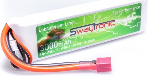 Actual product image Swaytronic LiPo. V35/70 Soft Case TPlug (11.10 V, 3000 mAh)