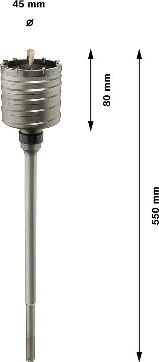 Actual product image Bosch Professional Zubehör PRO SDS max-5 Core Cutter, one-piece, 45 x 80 x 160 mm (45 millimetres)