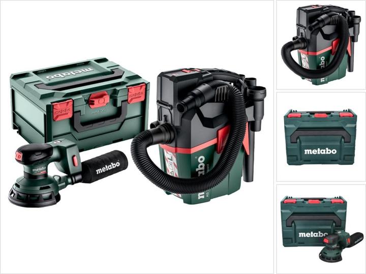 Metabo Akku-Exzenterschleifer SXA 18 LTX 125 BL Set + Akku-Sauger AS 18 L PC Compact Solo (Exzenterschleifer)