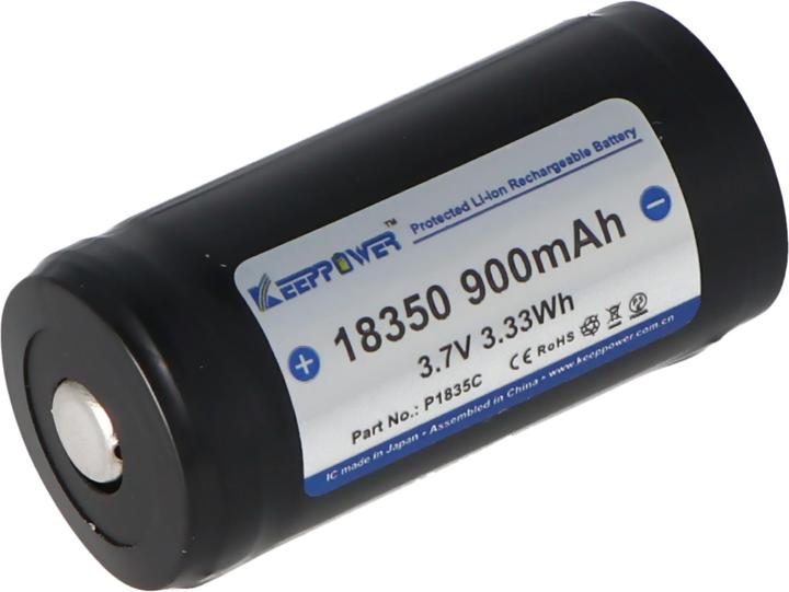 Actual product image Keeppower 18350 (1 pcs., 18350, 900 mAh)