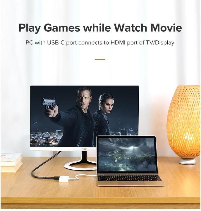 Image du produit Ugreen Adaptateur USB-C vers HDMI + VGA (USB, 3 cm)