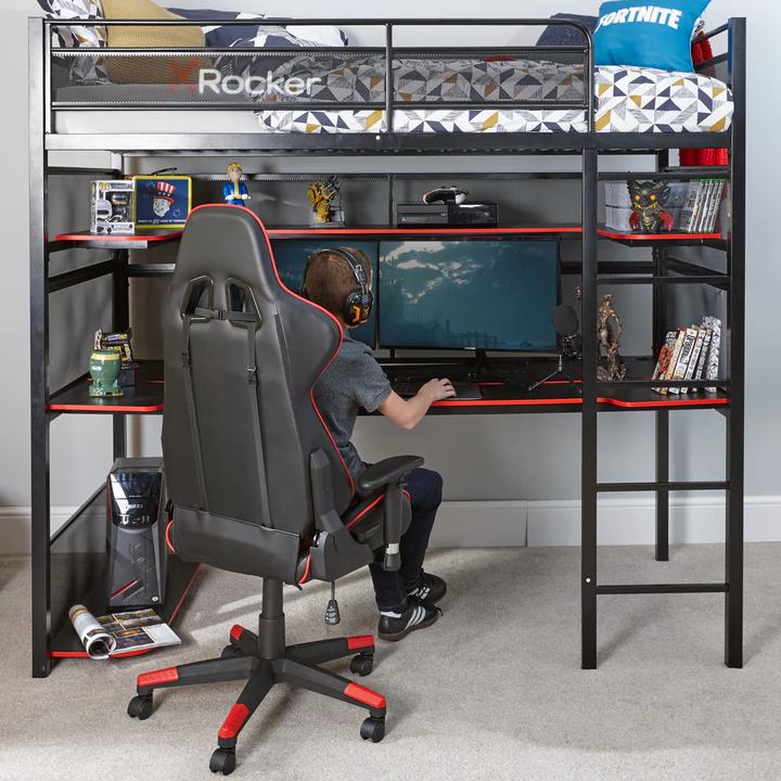Produktbild X Rocker BattleBunk Gaming Bed with integrated XL Gaming Desk (90 x 190 cm)