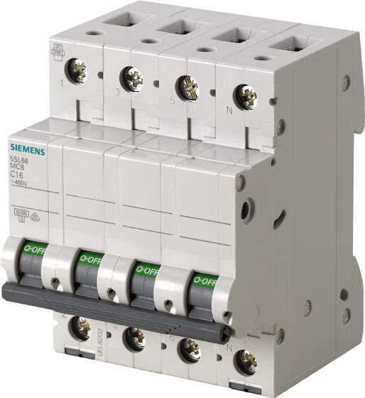 Siemens Circuit breaker 5SL6616-6 B16A 3+Npole 6kA