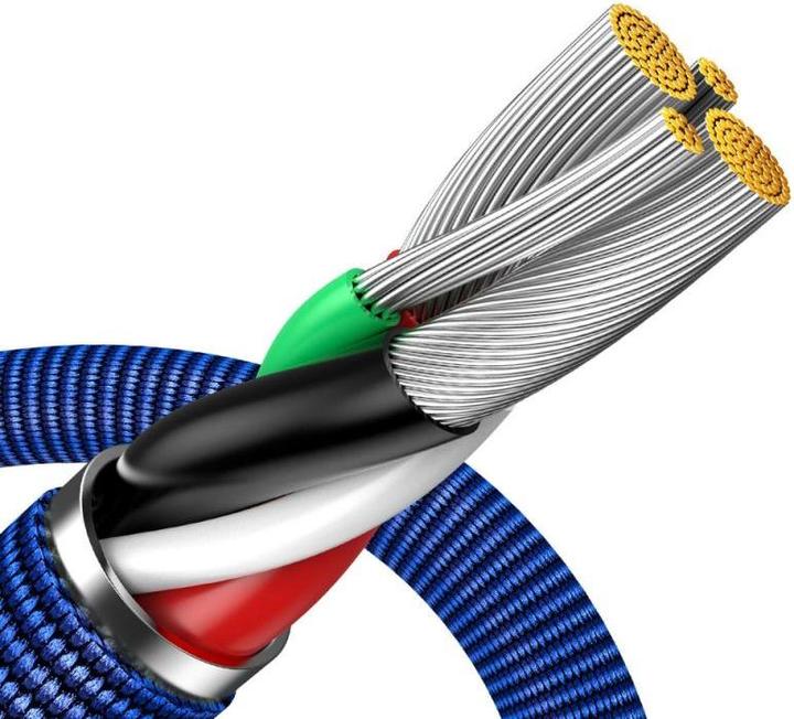 Immagine prodotto Baseus Crystal Shine Series cavo dati di ricarica veloce da USB a iP 2.4A 1.2m blu (1.20 m)