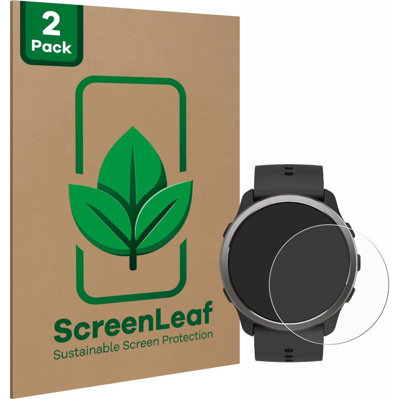 ScreenLeaf Schutzfolie nachhaltiger Displayschutz Displayschutzfolie Folie Klar Transparent, Smartwatch Schutzfolie, Tra...