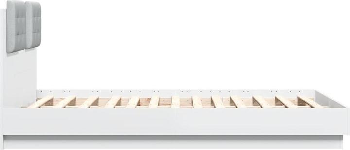 Produktbild vidaXL Bettgestell mit Kopfteil und LED-Leuchten (140 x 190 cm)