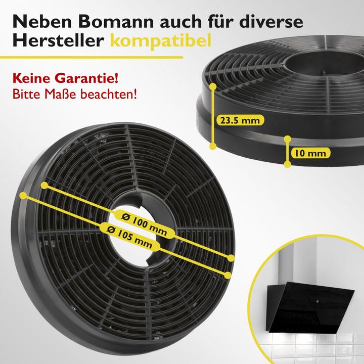 Produktbild Bomann Boma KF 563 Aktivkohlefilter 2 Stk 2 Stk f?r DU650/652/773 bk
