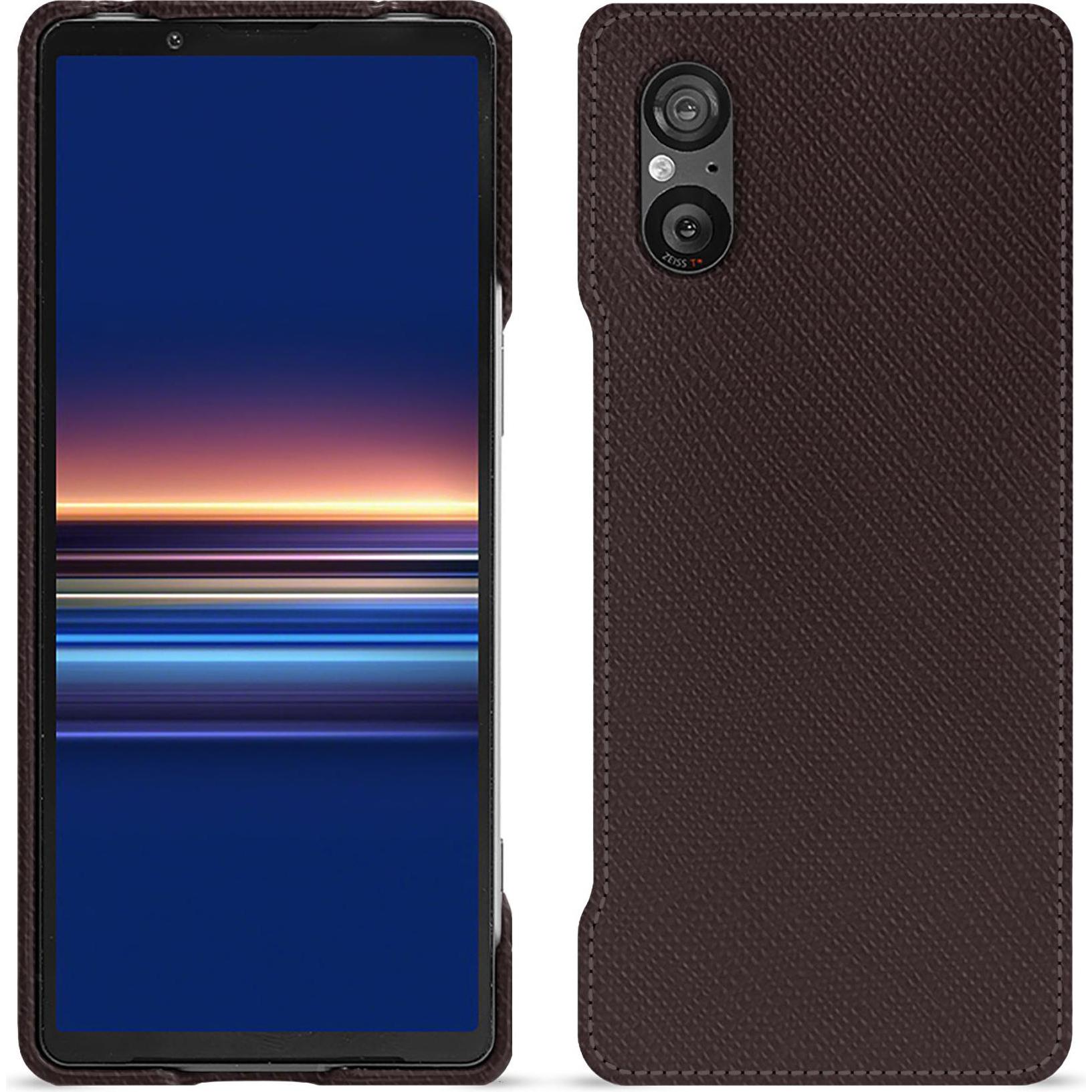Noreve Lederschutzhülle (Sony Xperia 5 V), Smartphone Hülle, Braun