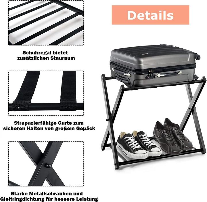 Immagine prodotto Relax4life 2er-Pack Kofferständer (Portavaligie)