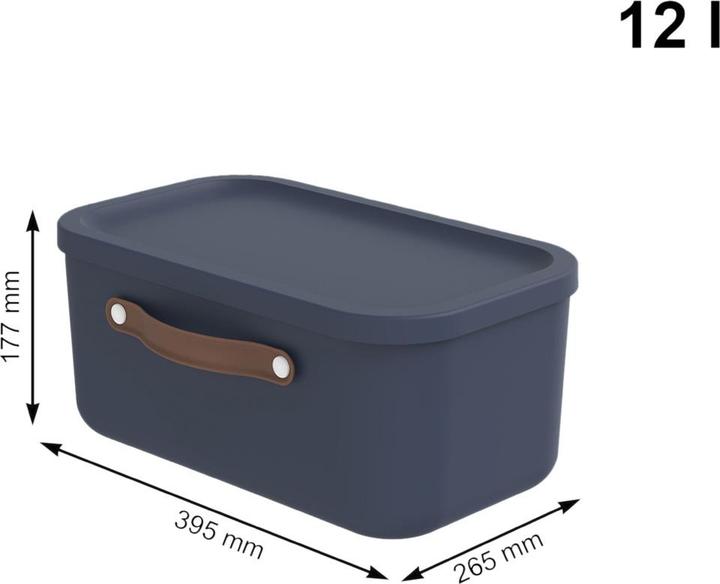 Produktbild Rotho Aufbewahrungsbox Maloja 12 l, Midnight Blau (12 l)