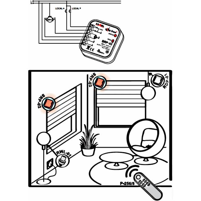 Thumbnail - Zamel, Zubehör Beleuchtung, Wireless Rollladen Controller Exta Free Komfort Bedienmodi SRP-02