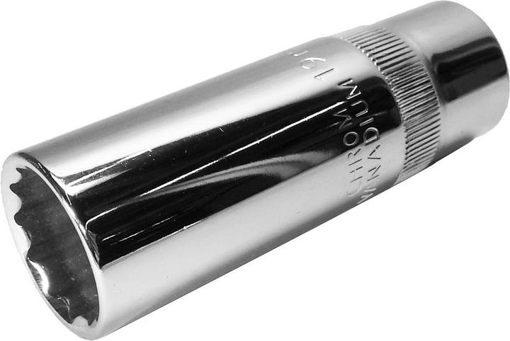 Actual product image Dönges Socket 1/2 ", 12-point, knurled, long, 19 mm (19 mm)