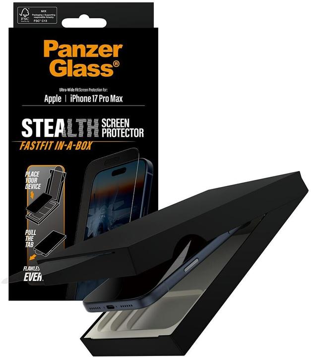Actual product image PanzerGlass Privacy Displayschutz (1 Piece, Apple iPhone 17 Pro Max)