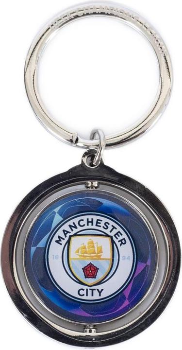 Actual product image Manchester City FC UCL Crest Spinner Keyring