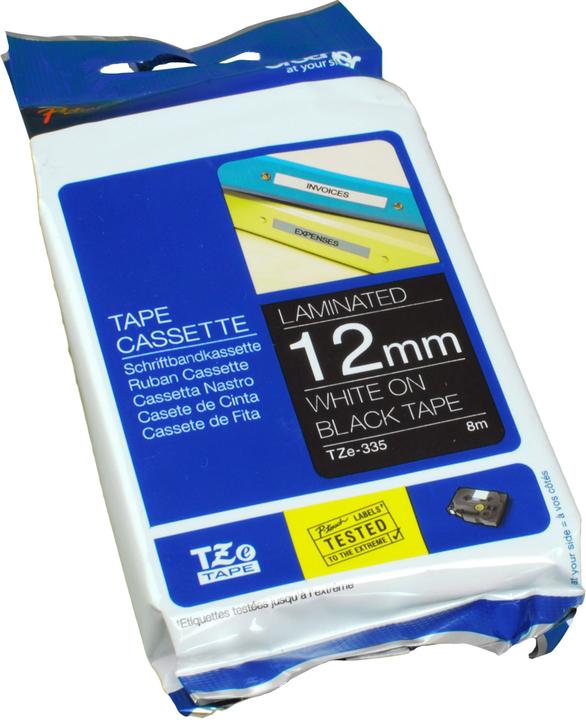 Produktbild Brother TZe-335 (1.20 cm, Schwarz, Weiss)