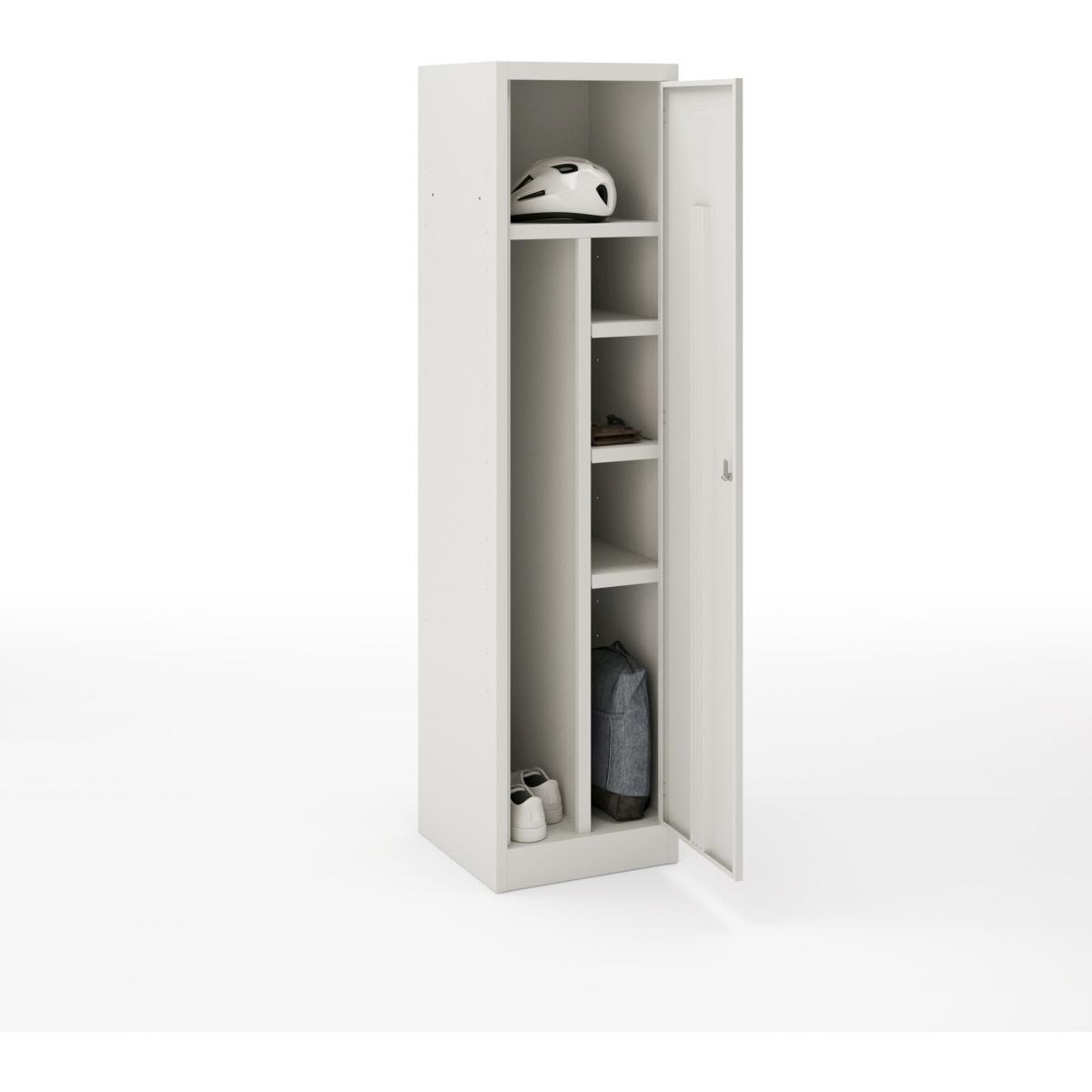 Bisley, Aktenschrank, Garderobenschrank / Allzweckschrank Primary Locker BxHXT 450x1800x450mm lichtgrau