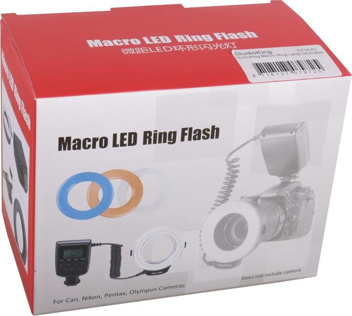 Produktbild Studioking Makro LED Ringlampe mit Blitz RL-130 (Ringleuchte)