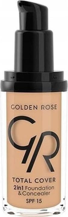Actual product image Golden Rose Total Cover 2 in 1 SPF15 Foundation & Concealer 04 Beige (04 Beige)