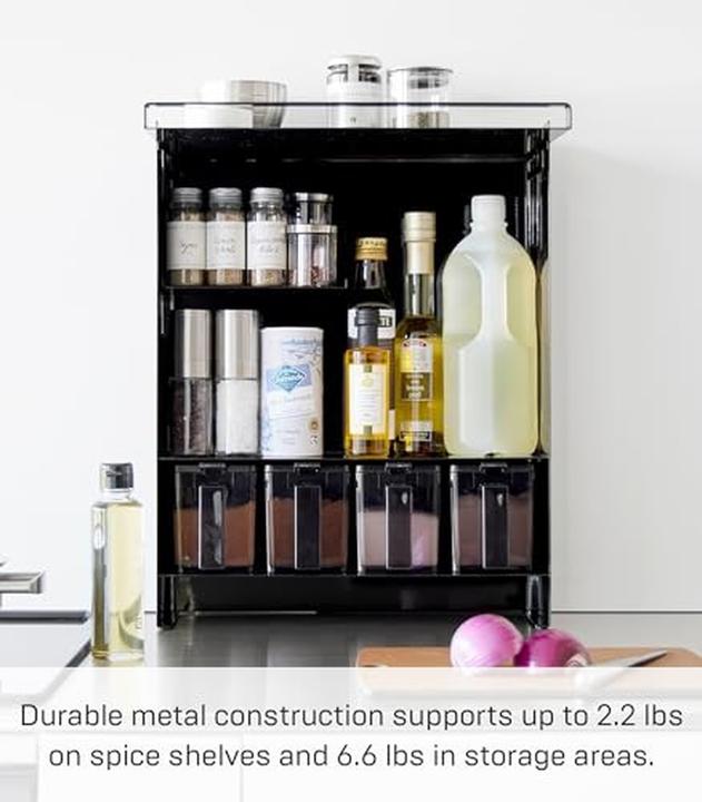 Actual product image Yamazaki 3-tier TOWER spice rack