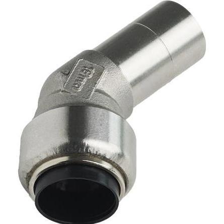 Roth, Zubehör Sanitärinstallation, vinkel 45° 15 mm muffe/nippel rustfri stål