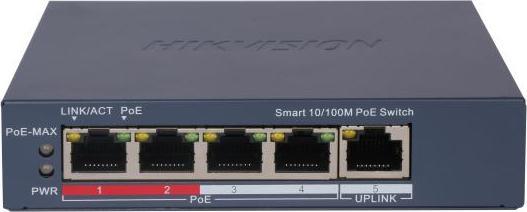 Actual product image Hikvision DS-3E1105P-EI Network Switch Fast Ethernet (10/100) Power over Ethernet (PoE) (5 ports)