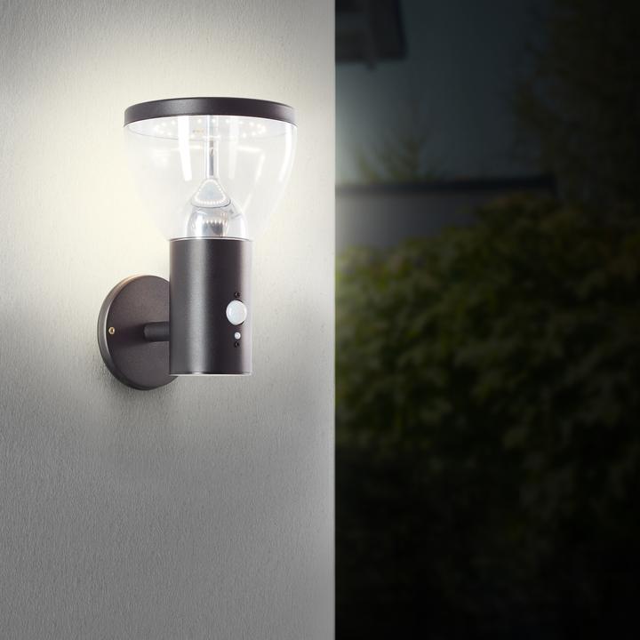 Produktbild Brilliant Tulip G40410/06 Solar-Aussenwandleuchte mit Bewegungsmelder 3 W Warmw (430 lm, IP44)