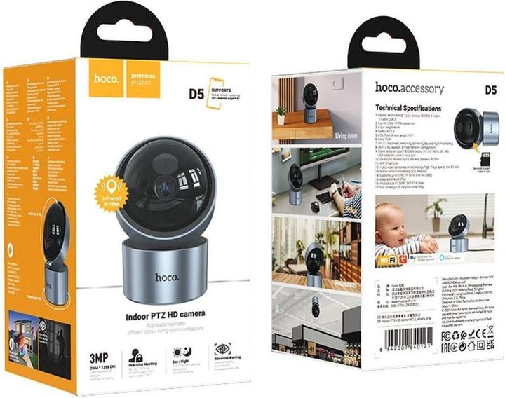 Actual product image Hoco D5, Wi-Fi, 1080P, Indoor (2304 x 1296 Pixels)