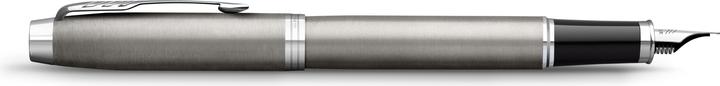 Actual product image Parker Fountain pen IM Brushed Metal C.C. M (Stainless steel, Black, 1 x)