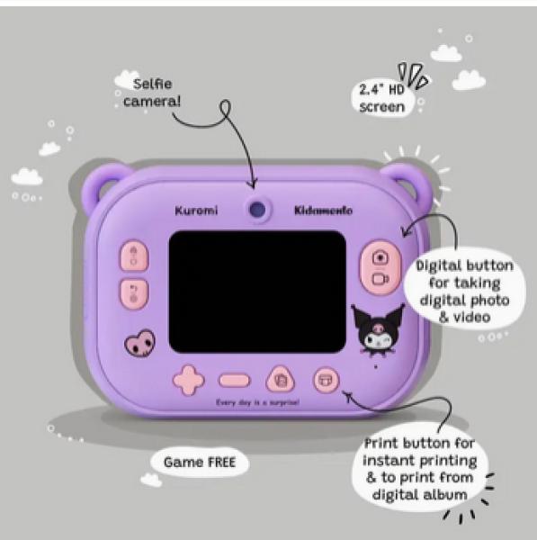Actual product image Kidamento Sofortdruck-Digitalkamera - Kuromi