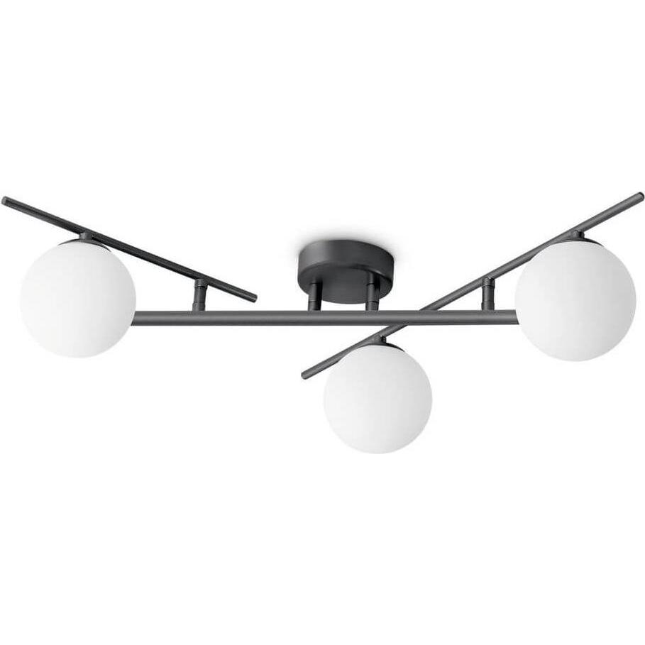 Ideal lux, Wandleuchte + Deckenleuchte, ATLAS G9 Deckenleuchte 3x dimmbar Schwarz warmweiss 311357 (370 lm, G9)