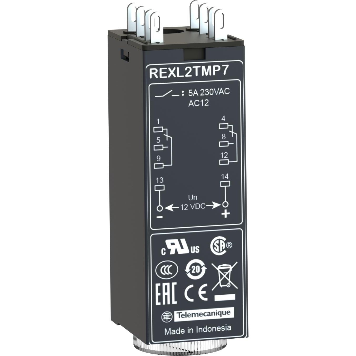 Thumbnail - Schneider Electric 2 CO On Delay timer 24V AC REXL2TMB7, Relais
