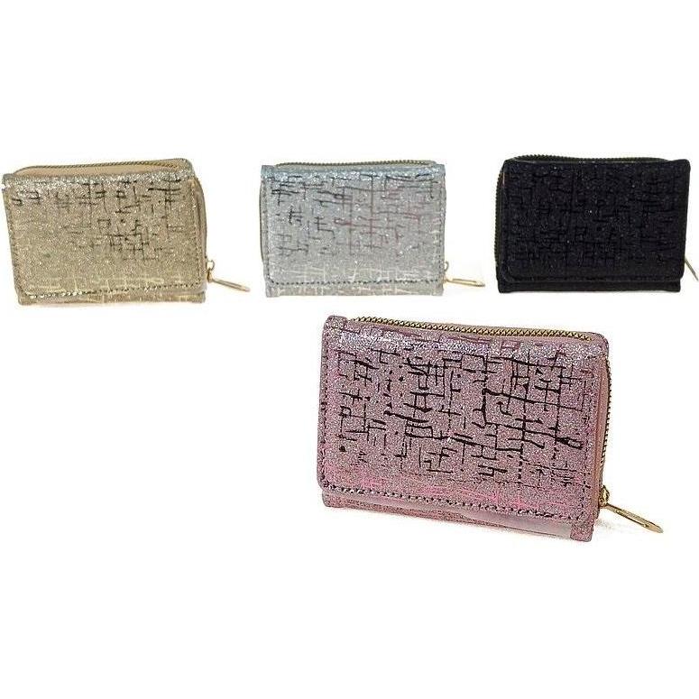 Adar, Portafoglio, Mix GläNzende GeldböRse Mit Reissverschluss, Multicolore