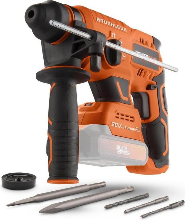 Produktbild Powerplus Dual Power Bohrhammer bürstenlos 20V - exkl. Akku und Ladegerät - 5 Acc. (Bohrhammer)